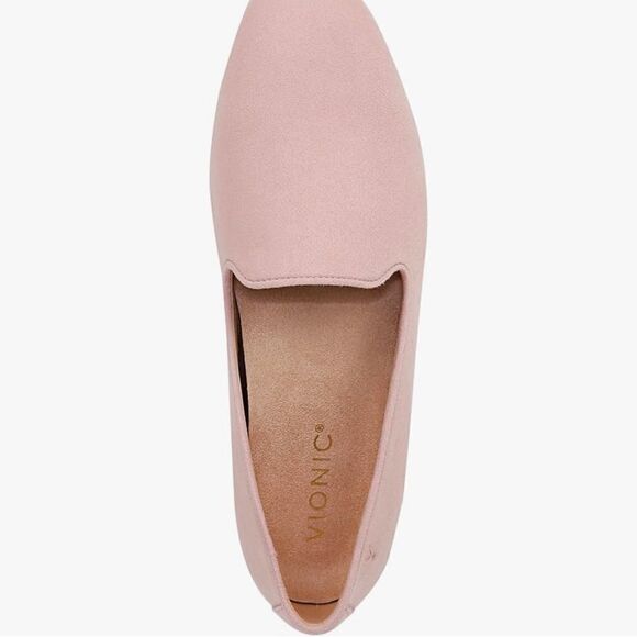 NEW VIONIC women's willa flat loafers in peach  suede - Picture 3 of 5